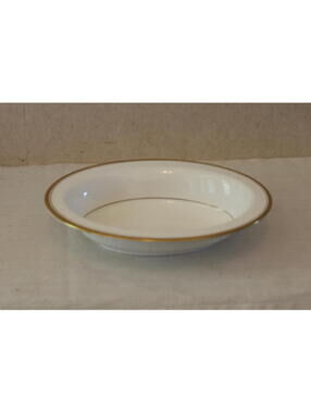 Vintage Royal Worcester Viceroy Oval Serving Bowl Gold Trim White